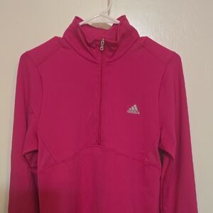 Adidas Fuchsia Quarter-Zip Top